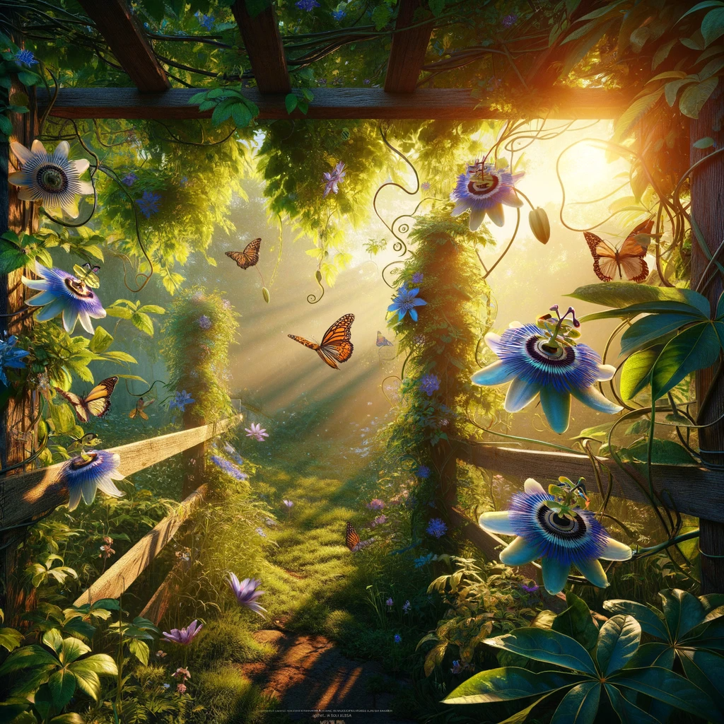 blue passion flower plant